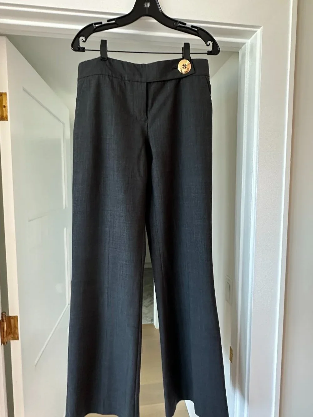Tory Burch gray wool blend trouser dress pants